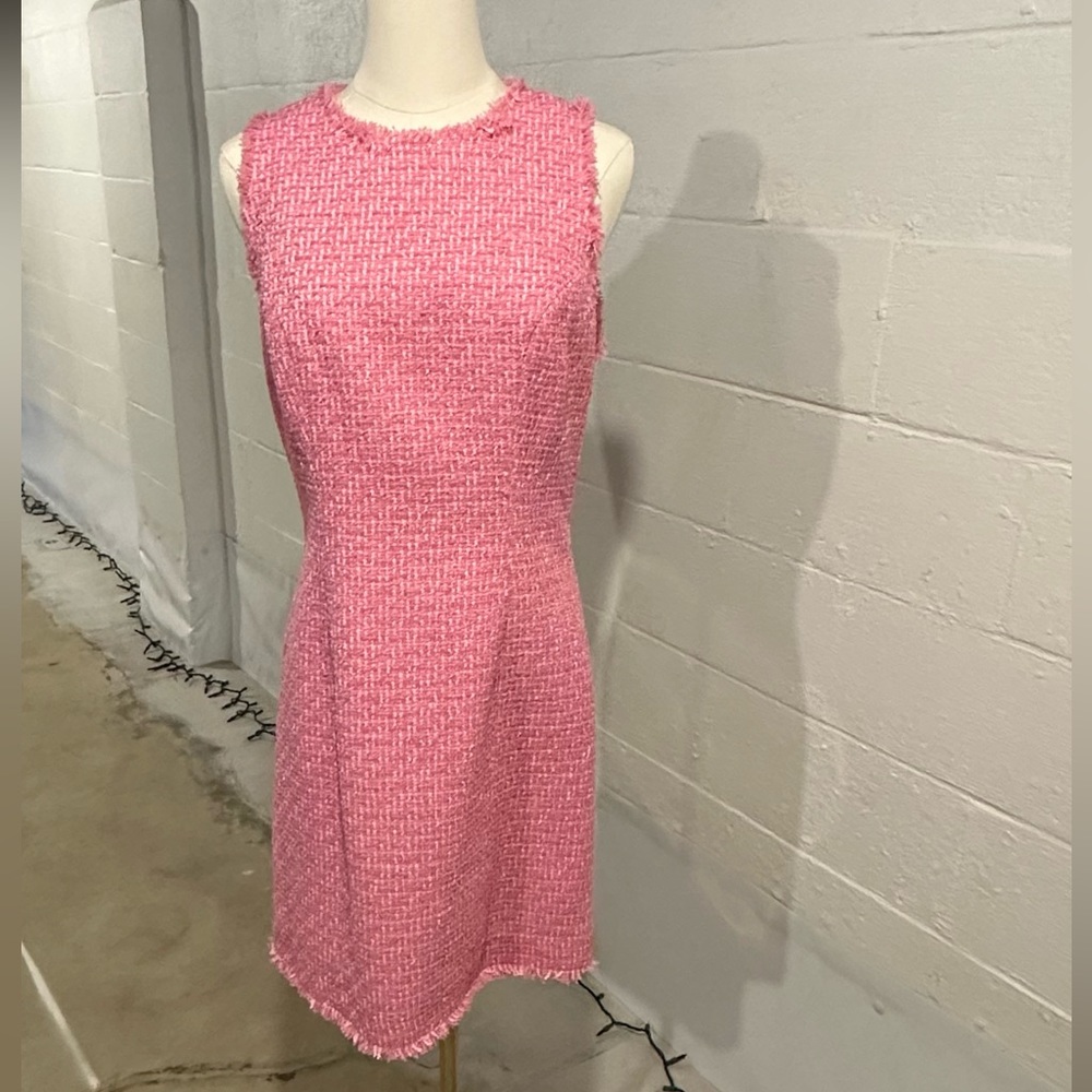 Balmain Pink Tweed Mini Dress